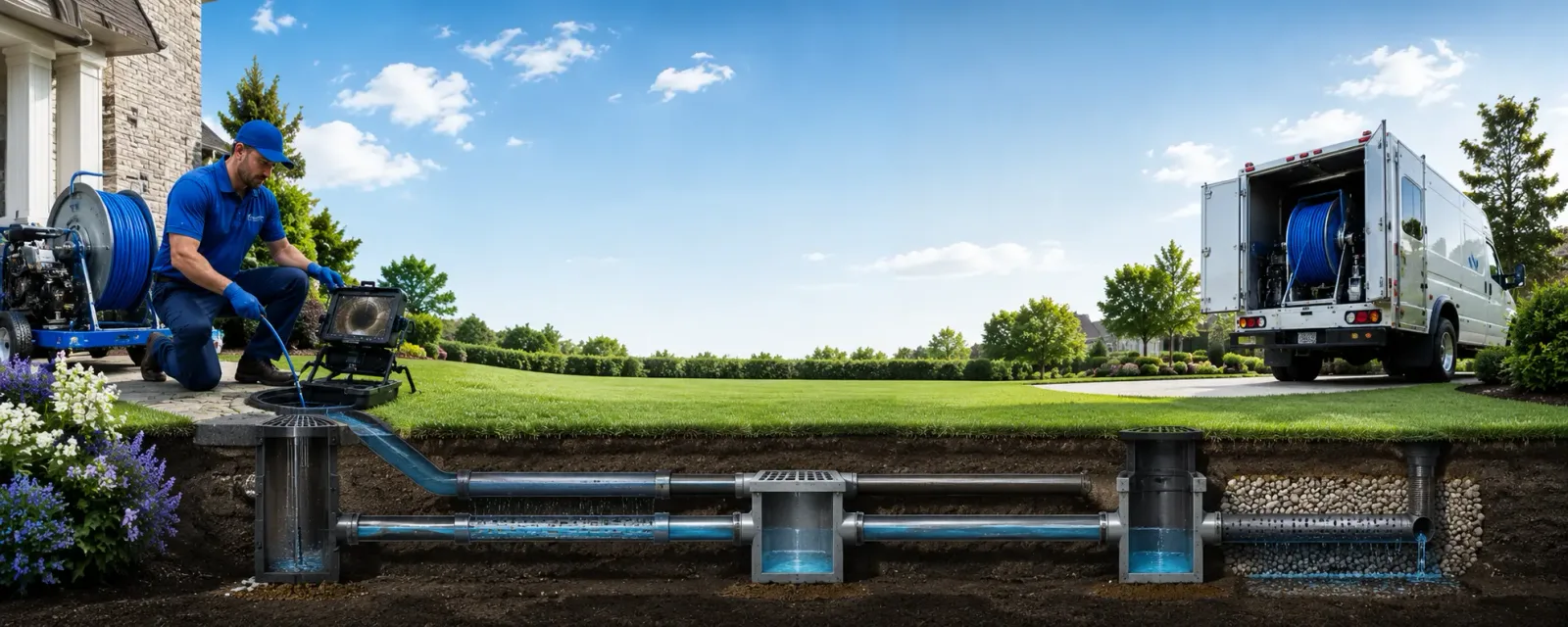 Outdoor drain cleaning information for Fairland, IN
